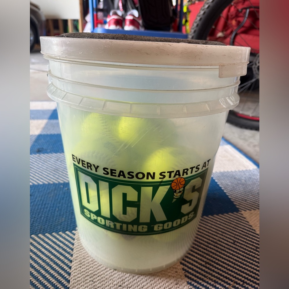 🥎🥎🥎DICK’s Sporting Goods Bucket of TWELVE, 12” Adidas Softballs